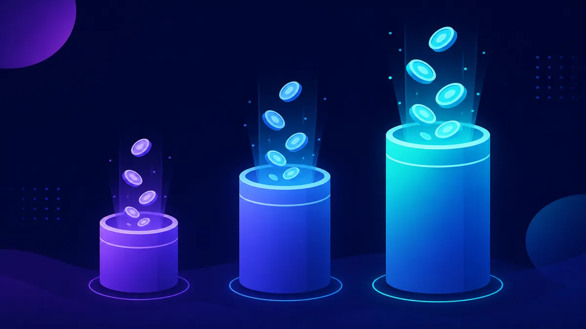 Three ascending tiers with credit tokens representing Cursor Pro, Pro+ and Ultra plans
