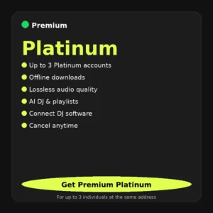Spotify Premium Platinum 1 Month – Private Account