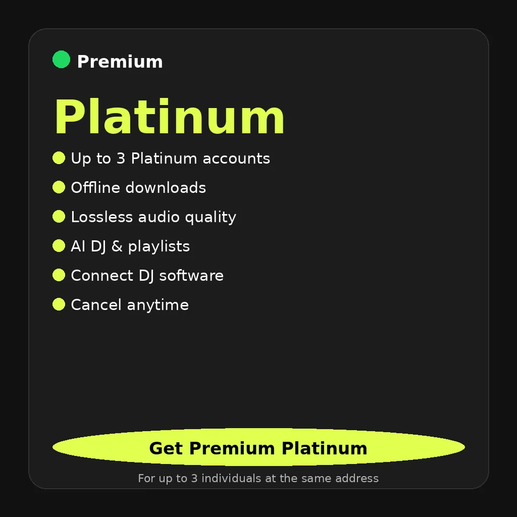 Spotify Premium Platinum 1 Month – Private Account - Cursor Unlimited